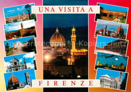 73159888 Firenze Florenz Duomo Bruecke Panorama Mondschein  - Sonstige & Ohne Zuordnung