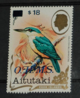 AITUTAKI 1990, Birds, Animals, Fauna, Overprint, Mi #41, MNH**, CV: €32 - Altri & Non Classificati