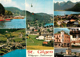 73157717 St Gilgen Wolfgangsee Fliegeraufnahme Seilbahn Dorfmotive St Gilgen Wol - Altri & Non Classificati