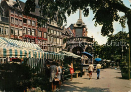 73157058 Liege Luettich Marché Aux Fleurs Avec Le Perron Blumenmarkt Liege Luett - Andere & Zonder Classificatie