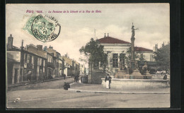 CPA Périgueux, La Fontaine De La Liberté Et La Rue De Metz  - Périgueux