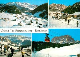 73156555 Wolkenstein Groeden Panorama Wintersportplatz Bergbahn Groednertal Dolo - Sonstige & Ohne Zuordnung