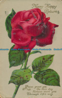 R048839 Greetings. Many Happy Returns. Red Rose. 1926 - Monde