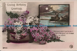 R048301 Loving Birthday Greetings. Flowers. Windmills. RP. 1912 - Monde