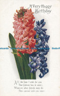 R048311 Greeting Postcard. A Very Happy Birthday. Flowers. Alphalsa - Monde