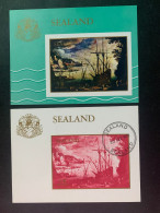 Sealand 1970 Sailor Naval MNH Battle Boats Marine Art Painting MNH+CTO - Other & Unclassified