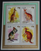 NIUE 1984, Kangaroos, Animals, Fauna, Mi #B75, Miniature Sheet, MNH** - Autres & Non Classés