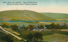 R048367 Devils Dyke Near Brighton. View Of South Downs Showing Pretty Sussex Vil - World