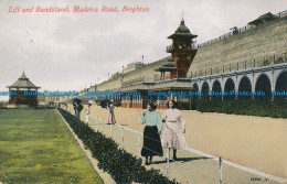 R048368 Lift And Bandstand. Madeira Road. Brighton. Valentine. 1914 - World