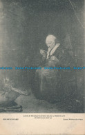 R048908 Postcard. An Old Woman Eating Near A Fireplace. Emery Walker - World