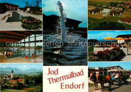 73150933 Bad Endorf Jod Thermalbad Hallenbad Fontaene Ponykutsche Fliegeraufnahm - Andere & Zonder Classificatie