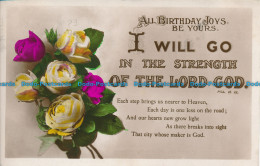 R048718 Greetings. All Birthday Joys Be Yours. Roses. 1927 - World