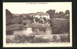 CPA Gouarec, Paysage Prés De L'Abbaye De Bon-Repos, Le Vieux Pont Couvert De Lierre  - Other & Unclassified