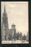 CPA Le Folgoet, Facade De L`Église De Notre-Dame  - Le Folgoët