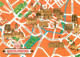 73143172 Quedlinburg Stadtplan Illustration Quedlinburg - Autres & Non Classés