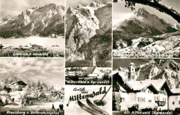 73143057 Mittenwald Bayern Lautersee Mit Karwendel Wettersteingebirge Kranzberg  - Mittenwald