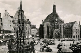 73143003 Nuernberg Marktplatz Schoener Brunnen Frauenkirche Nuernberg - Nuernberg