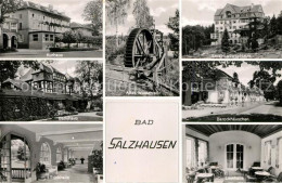 73142930 Bad Salzhausen Kurhaus Badehaus Trinkhalle Wasserrad Ernst Ludwig Heim  - Other & Unclassified