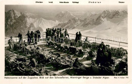 73142926 Zugspitze Hoehensonne Auf Der Zugspitze Schneeferner Mieminger Berge St - Garmisch-Partenkirchen