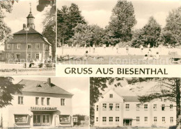 73142880 Biesenthal-Bernau Rathaus Haus Freundschaft Badeanstalt Strand Biesenth - Altri & Non Classificati