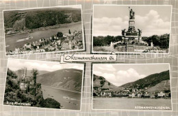 73142802 Assmannshausen Niederwalddenkmal Burg Rheinstein  Assmannshausen - Ruedesheim A. Rh.