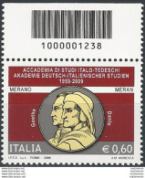 2009 Italia Accademia Di Merano Codice A Barre MNH Unif. 3140cb - Altri & Non Classificati