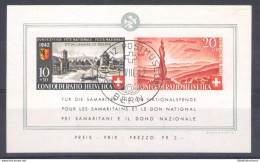 1942 SVIZZERA , BF N° 7 Pro Patria - Bimillenario Città Di Ginevra - Usato - Certificato Diena - Other & Unclassified