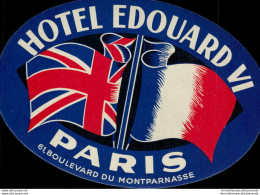 Bh129 Etichetta Da Bagaglio  Hotel Edouard VI Paris - Other & Unclassified