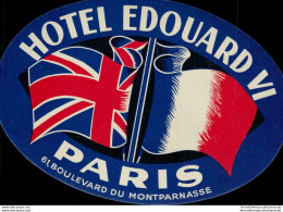Bh129 Etichetta Da Bagaglio  Hotel Edouard VI Paris - Sonstige & Ohne Zuordnung