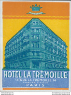 Bh131 Etichetta Da Bagaglio  Hotel La Tremoille Paris - Sonstige & Ohne Zuordnung