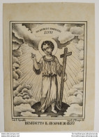 Bm Antica Litogrfica F. Apicella Benedetto Il Ss.cuore Di Gesu' - Prints & Engravings