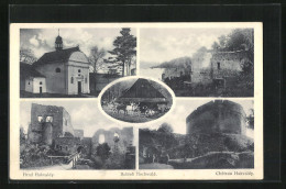 AK Hochwald, Schloss Mit Ruine Und Kirche  - Czech Republic