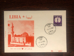 LIBYA  FDC COVER 1964 YEAR TUBERCULOSIS TB HEALTH MEDICINE STAMPS - Libië