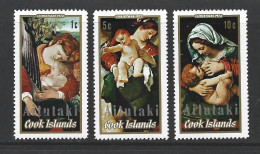 Aitutaki 1972 Christmas Set Of 3 MNH - Aitutaki