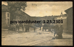 FRANCE Billy WW1 Postcard C1915-17 Street View Soldiers (h3309) - Autres & Non Classés