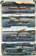 Starnberger See, Mit Div. Dampfern - Starnberg