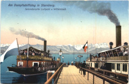 Starnberger See, Mit Dampfer Luitpold U. Wittelsbach Am Steg - Starnberg