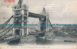 R048950 London. The Tower Bridge And Tower Of London. LL No 54. 1908 - Andere & Zonder Classificatie