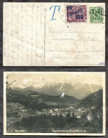 AUSTRIA Gloggnitz 1926 Real Photo Postcard To Czechia. Postage Due, Re-Valued (h2868) - Covers & Documents