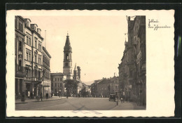 AK Zittau I. Sa., Bahnhofstrasse Und Bautzner Strasse Mit Johanneum Und Johanniskirche  - Zittau