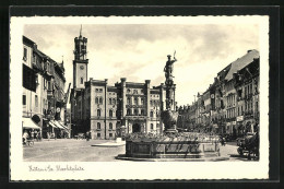 AK Zittau I. Sa., Marktplatz Mit Denkmal Und N  - Zittau