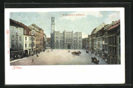 AK Zittau, Marktplatz Und Rathaus  - Zittau