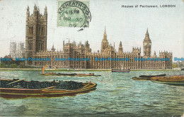 R049120 Houses Of Parliament. London. 1909 - Otros & Sin Clasificación