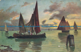 R048594 Old Postcard. Sailing Boats. Da Costa Goldhill - World