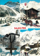 13589996 Saas-Fee Teilansichten Wintersportplatz Walliser Alpen Pferdeschlitten  - Otros & Sin Clasificación