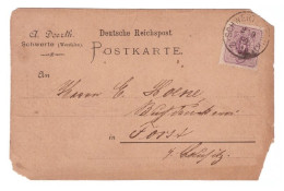 DEUTSCHLAND // POSTKARTE // 1889 - Otros & Sin Clasificación