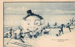 13566876 Lausanne VD Les Sports D Hiver Karikatur Lausanne VD - Sonstige & Ohne Zuordnung