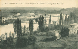 26)   BEAUMONT  MONTEUX - Pont Suspendu Et Chantiers Du Barrage De La Basse Isère - Altri & Non Classificati