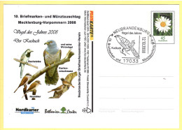 Germany 2008, Bird, Birds, Postal Stationary, Pre-Stamped Post Card - Altri & Non Classificati