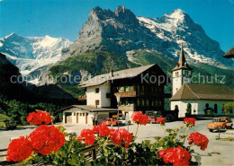 13521406 Grindelwald Talmuseum Und Prot Kirche Fiescherwand Hoernli Eiger Grinde - Andere & Zonder Classificatie